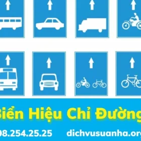 Bản vẽ biển hiệu chỉ đường