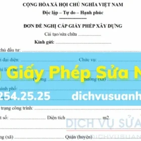 Xin giấy phép sửa nhà