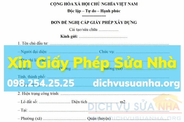 Sửa nhà có cần phải xin giấy phép sửa chữa nhà không? 1 Xin giấy phép sửa nhà