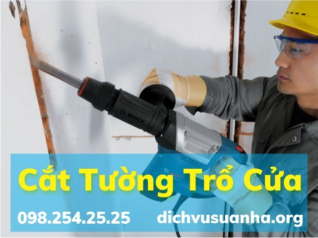 Thợ cắt đục tường trổ cửa